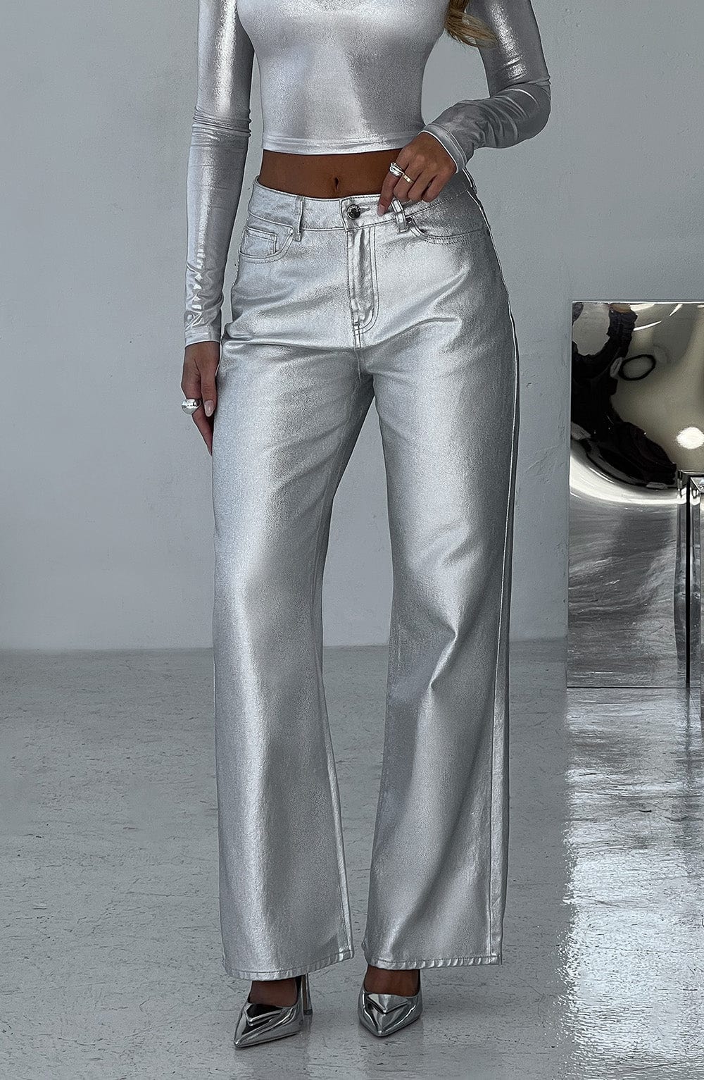 Lara- Silver Pant